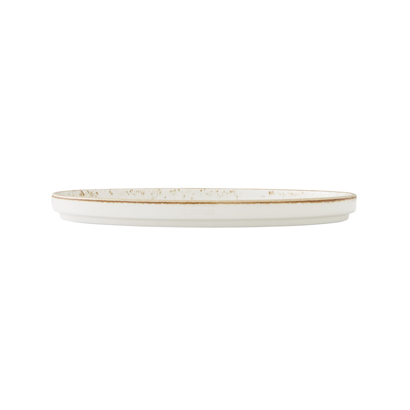 Assiette empilable bleu craquelé, Blanc, brun