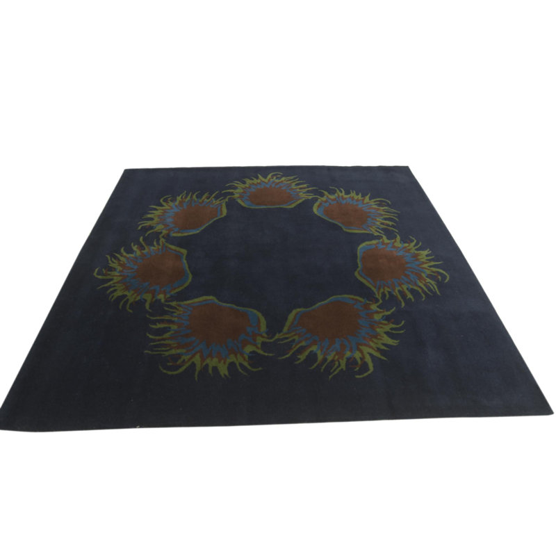 Tapis carré bleu marine Orlando