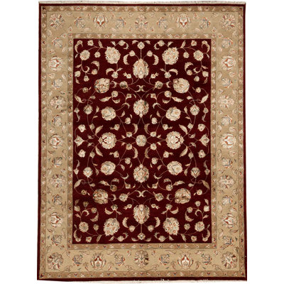 Oriental Area Rug in Burgundy/Beige