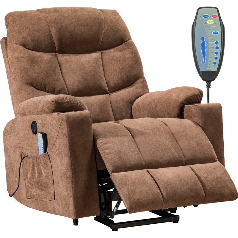 Fauteuil de massage inclinable électrique en similicuir