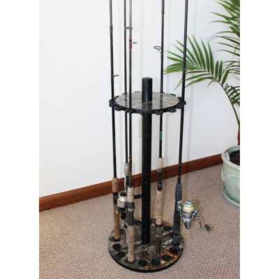 Manufactured Wood Freestanding Fishing Rack