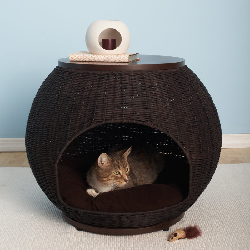 End Table Dog Dome, Espresso