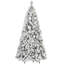 Arbre de Noël enneigé 9 pi avec 750 lumières DEL chaudes - Embouts de 1964, branches en PVC enneigées et aiguilles dures, conception à charnières pour une installation facile, support en métal robuste - arbre de Noël complet et réaliste