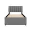 Lit plateforme tapissier simple avec lit gigogne Teddy-1153022011