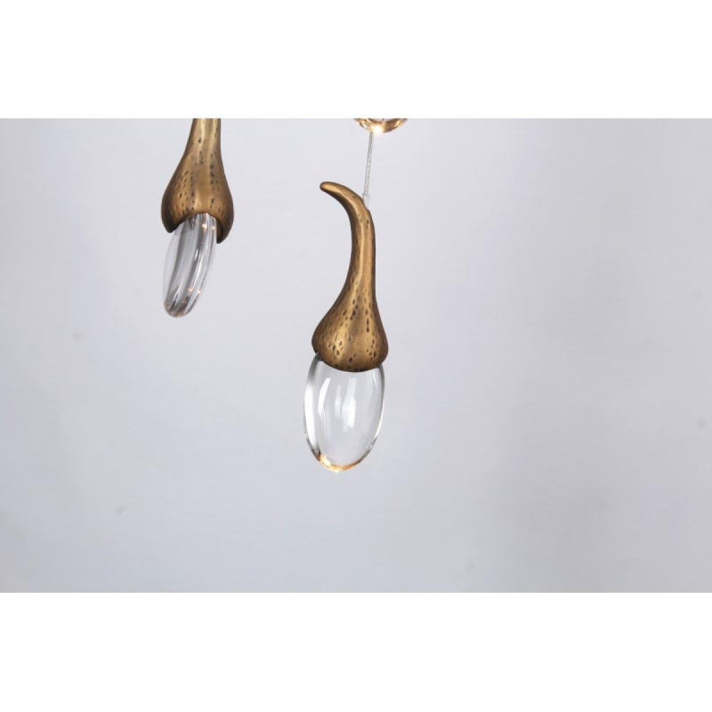 Lustre AK4003S, 6" Wide x 48" Height, Ambre, Nickel brossé