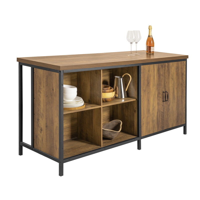 Bagan 170 cm W Kitchen Island with Top