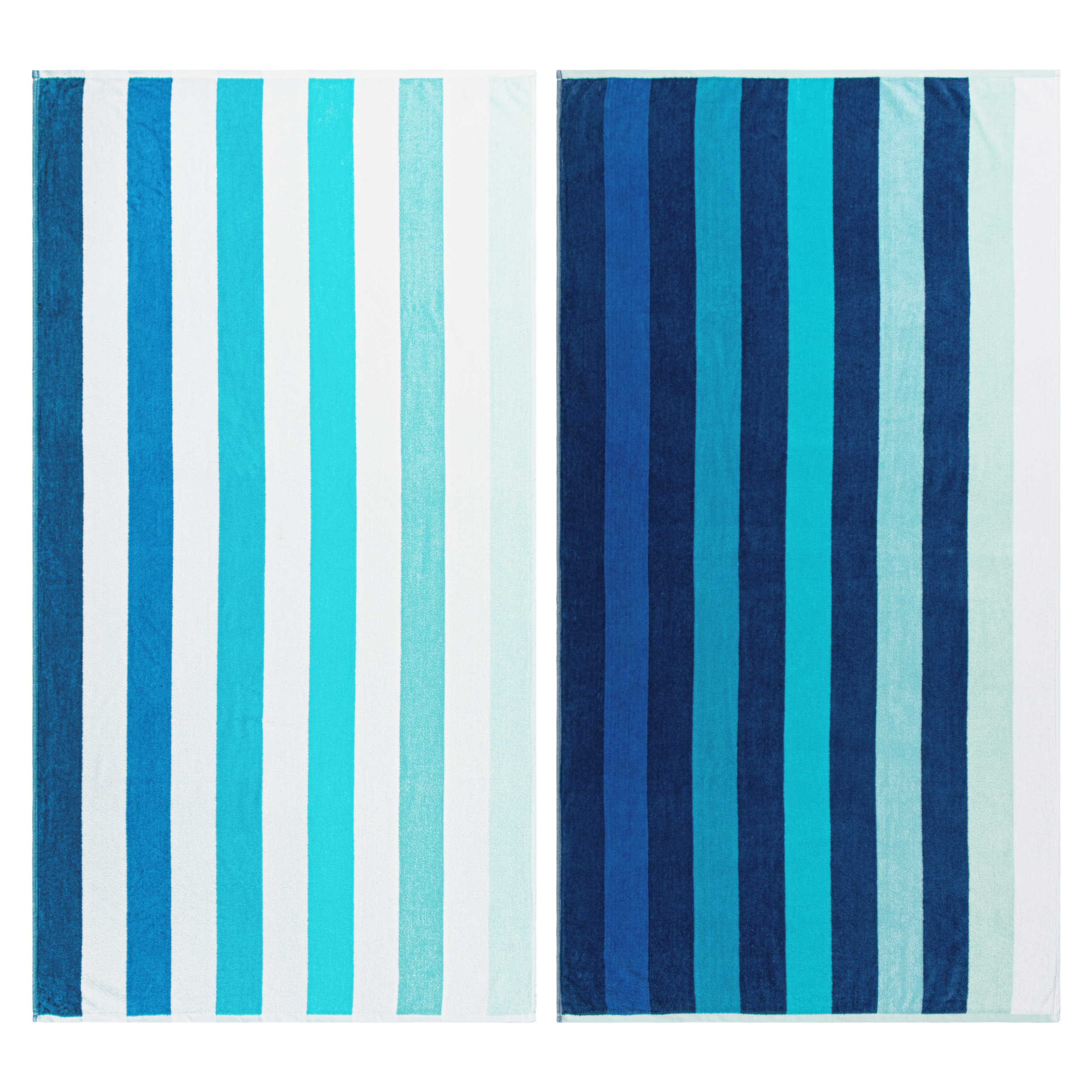 Extra Large Oversized Vibrant Sea Blue Towel Set - Highly Absorbent - 4  Piece