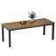 Table de salle à manger 70,9 "en bois de pin massif pour 6 à 8 personnes, table de cuisine de ferme avec pieds en métal robustes