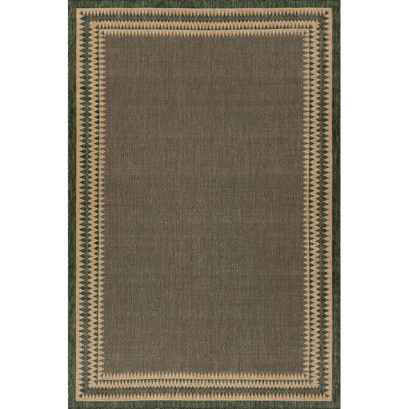 Tapis intérieur / extérieur Mirelia, Rectangle 6'7" x 9', Vert