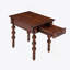Table de bout en bois massif avec tiroir, canapé d'appoint rétro pour salle de séjour, noyer-625219718