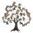 Multi Colored Metal Tree Home Wall Decor with Leaf Detail, 47" x 2" x 42"