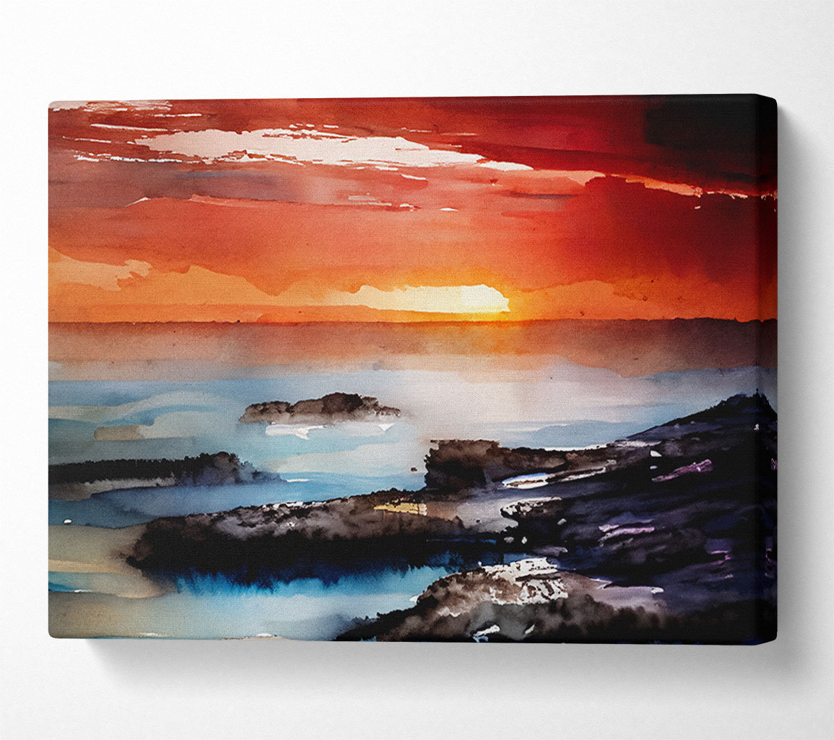 House of Hampton Misty Ocean Sunset - Wrapped Canvas Art Prints ...