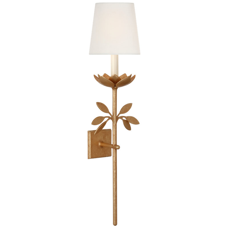 Julie Neill 1 - Light Armed Sconce, Antique Gold Leaf
