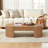 51.18'' Oval Wood Coffee Table With Drawer-459285557