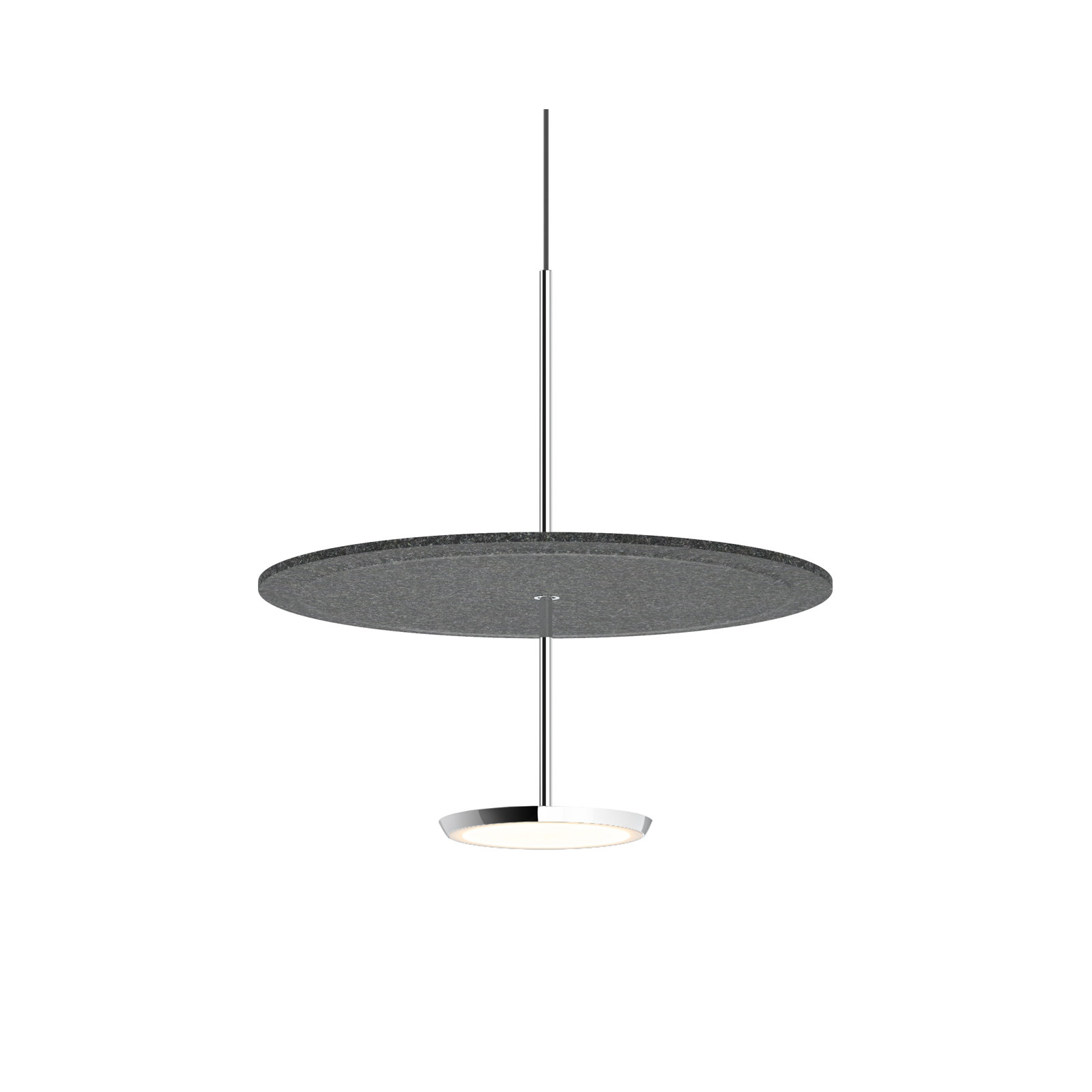 Sky Sound Pendant, Anthracite, 17.5" H x 17.5" W x 17.5" D, Black