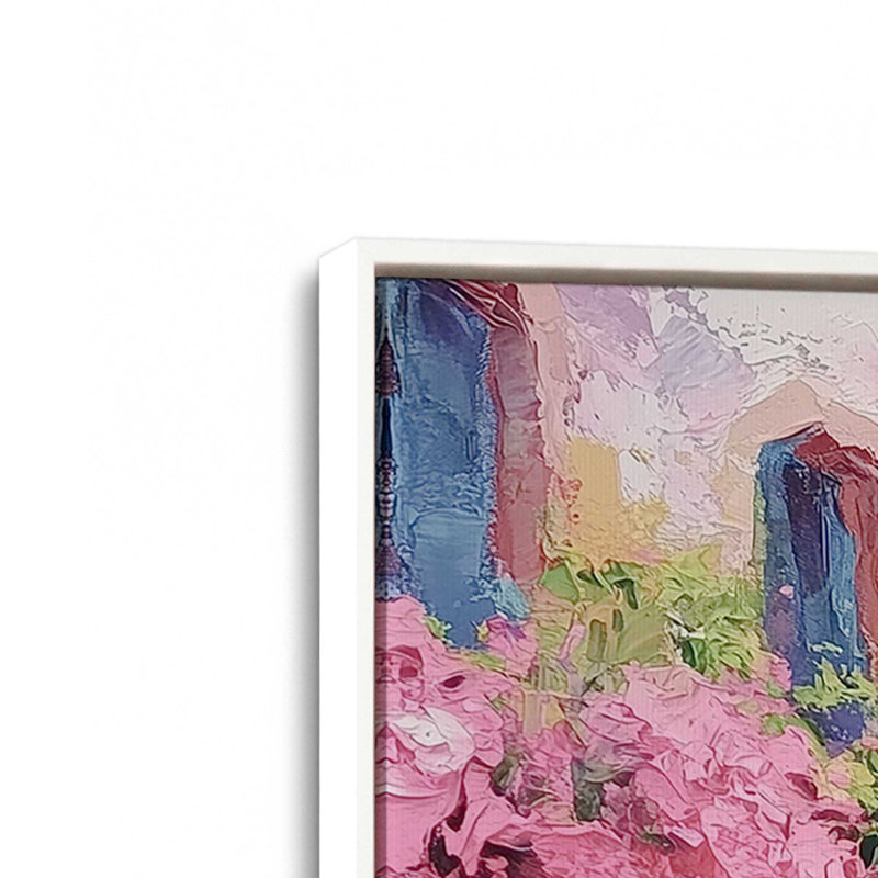 Amalfi Blooming Pathway II, Blanc opaque, H 13 po x l 9 po, Impression encadrée sans passe-partout