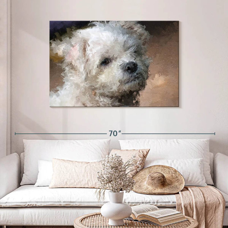 Brampt Maltese, 30" H x 45" W