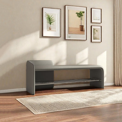 27.6in Shoe Storage Bench