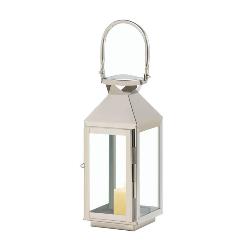 SMALL MANHATTAN STAINLESS STEEL LANTERN