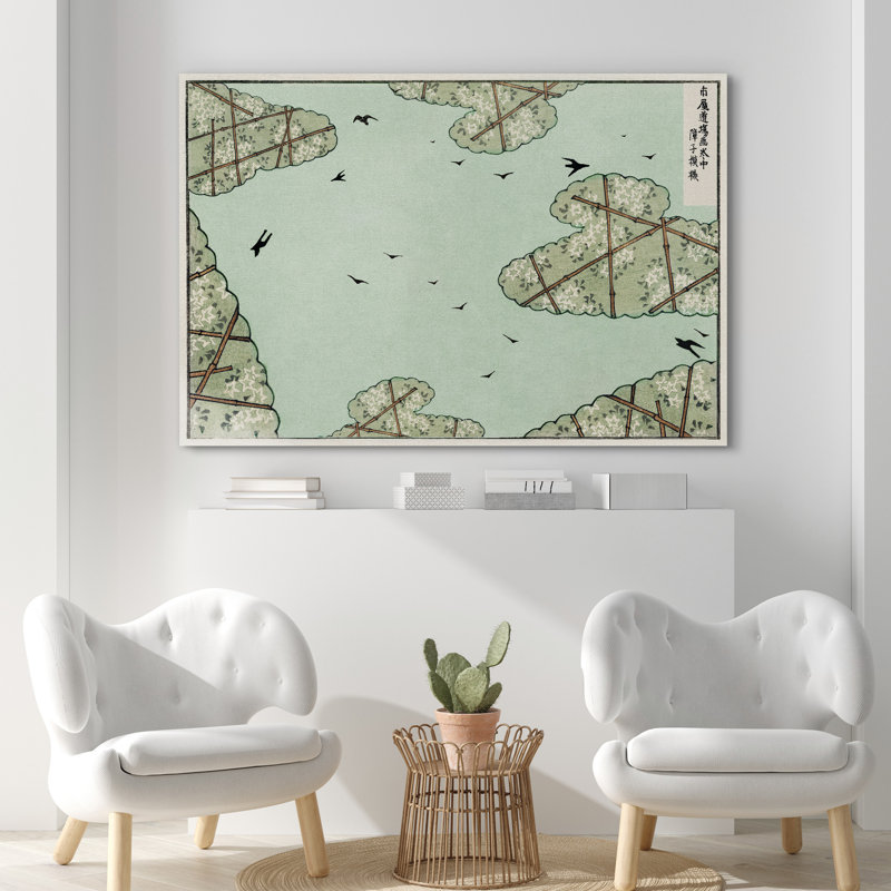 «Birds and Blossoming Trees», reproduction d'art sur toile, reproduction d'art sur toile, H 12 po x l 18 po, Toile tendue