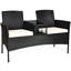 Outdoor Rattan 54.5'' Wide Conversation Furniture Set With Table-300047508