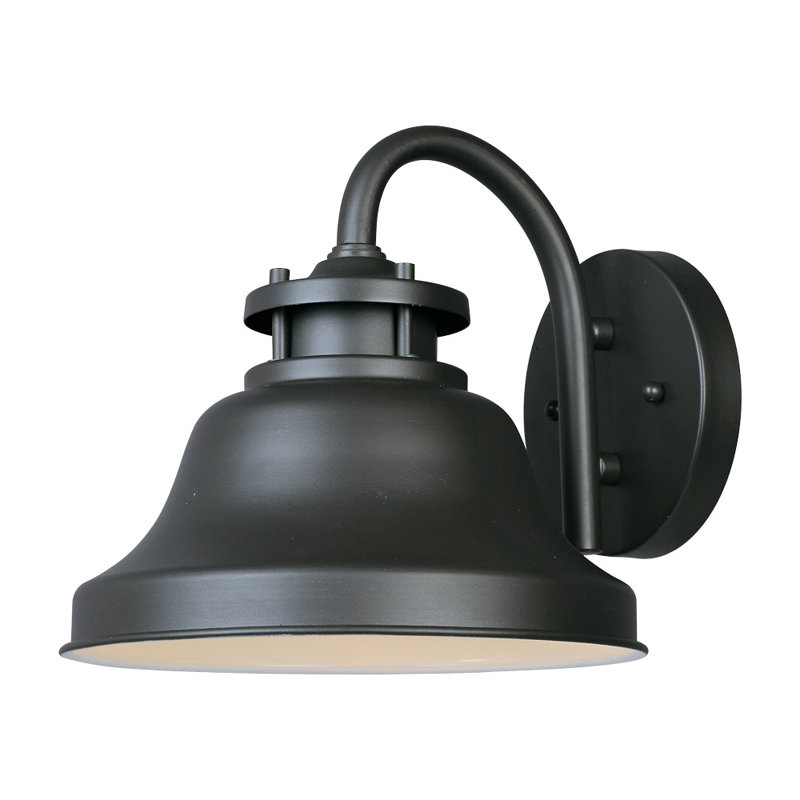 Luminaire de grange d'extérieur à 1 ampoule Zalewski Bronze, H 8,5 po x l 9 po