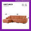 Canapé modulaire de 110 po, conception en forme de L, siège très large, structure robuste en métal et en bois, repose-pieds mobile-903907388
