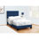 Lit, taille simple, tapissier, chambre à coucher, cadre seulement, jeunesse, adolescent, juvénile, velours, transitionnel