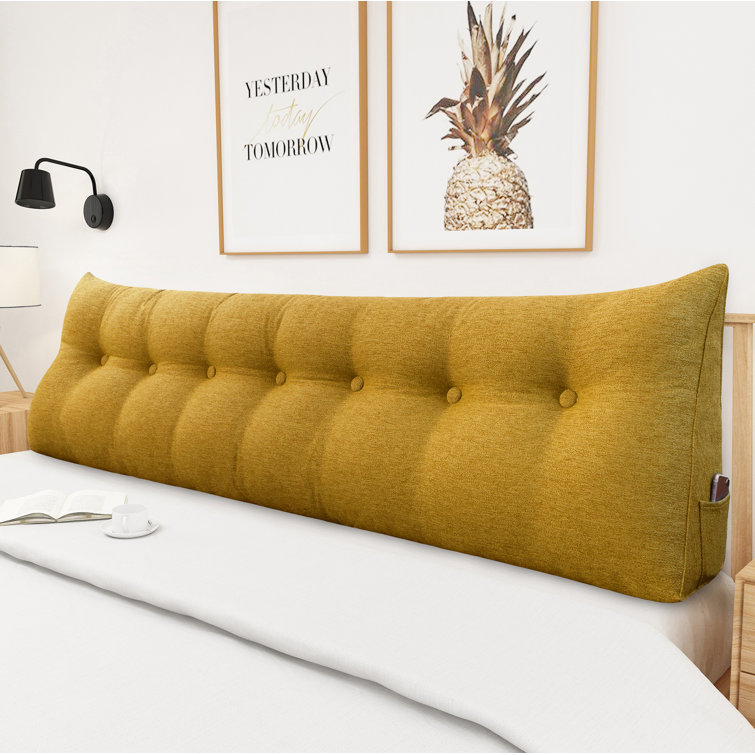 Sit-Up Back Comfort Large Triangular Bolster Headboard Reading Wedge Pillow