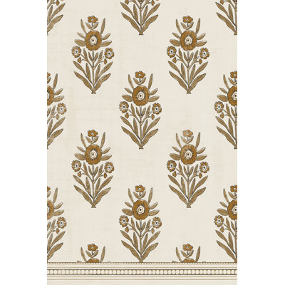 Block Print Blooms II by Victoria Barnes - Wrapped Canvas Print