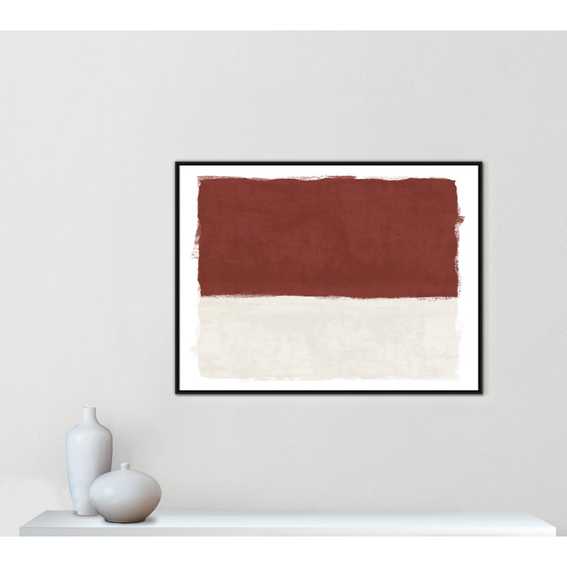 Intense Rust I - Reproduction de paysage par Natalie Carpentieri, 49.5'' W x 37.5'' H, Toile avec cadre, Flottant espresso
