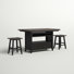 Athey Solid Wood Top Kitchen Island Set