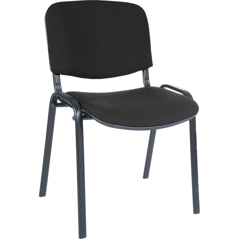 Myrine Armless Stacking Chair, Black