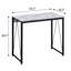 Bureau d'écriture antique blanc et noir 35,5 "avec base en métal