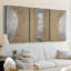 Silver Lake I - Toile tendue avec châssis sur mesure - 3 pièces