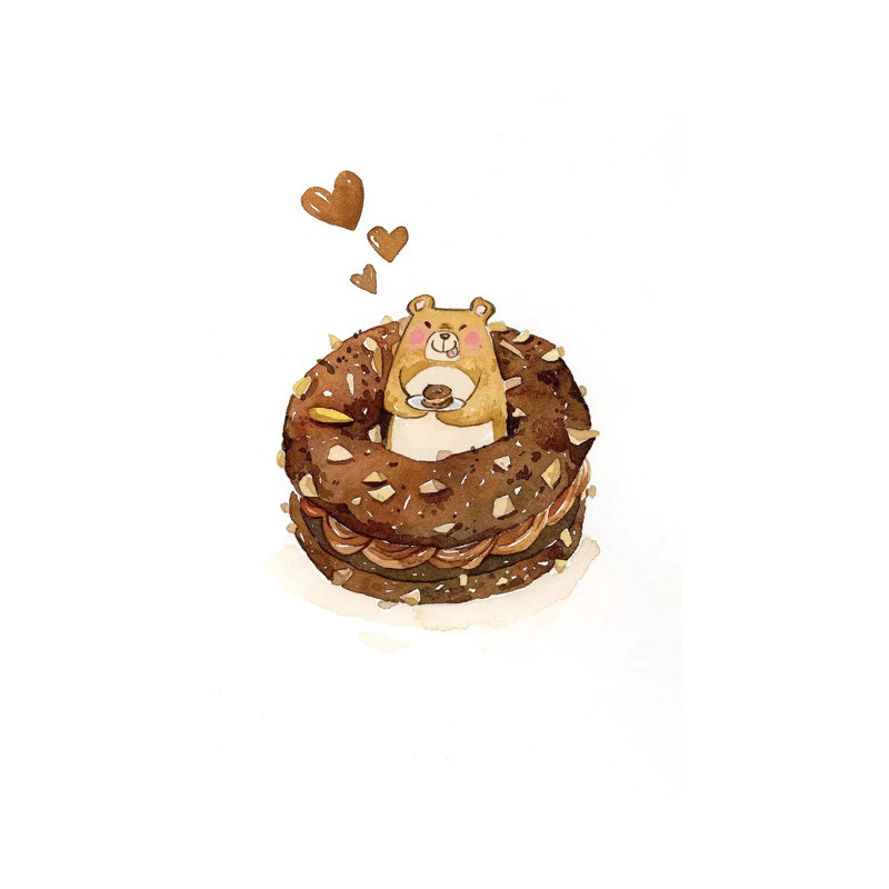 Donut by Penelopeloveprints - Wrapped Canvas Print, 101.6cm H x 66.04cm W x 1.91cm D