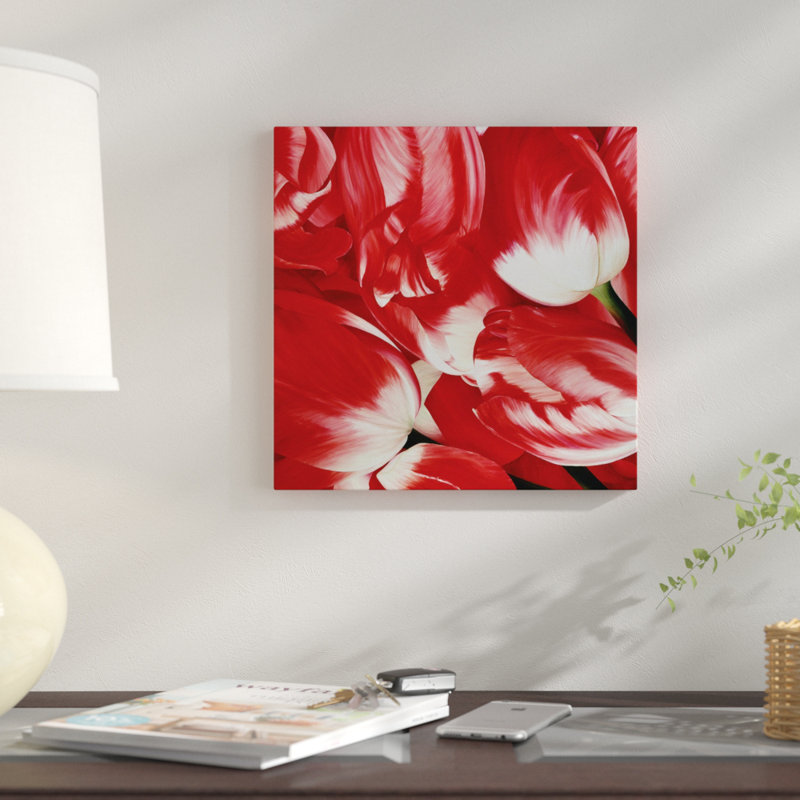 « la plus belle tulipe iii », reproduction d’impression sur toile, H 37 po x l 37 po x P 1,5 po, Toile tendue, Pas de tapis