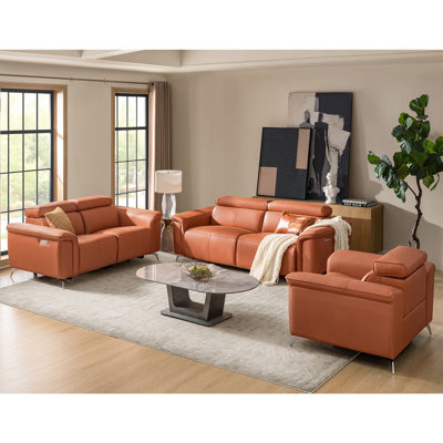 Maltby 3-Piece Living Room Set With Sofa, Loveseat And Recliner