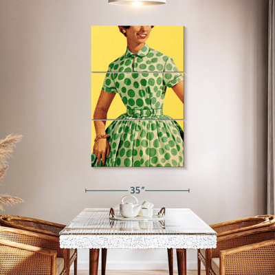 Shuttleworth Woman In Green Polka Dress