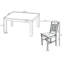 85*41.5*46.5cm, Dining Chair - Ergonomic Design & Sturdy Structure-988369096-988369103