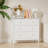 3 Drawer Dresser Chest, Modern White Storage Cabinet, Mdf Wood Organizer For Bedroom, Living Room, Entryway, Small Space Furniture