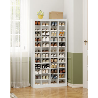 12-Tier Widen Shoe Storage Cabinet, Free Standing Closet Organizers and Storage with 48 Open Cubbie, Space Saving Shoe Rack for Entryway, Bedroom