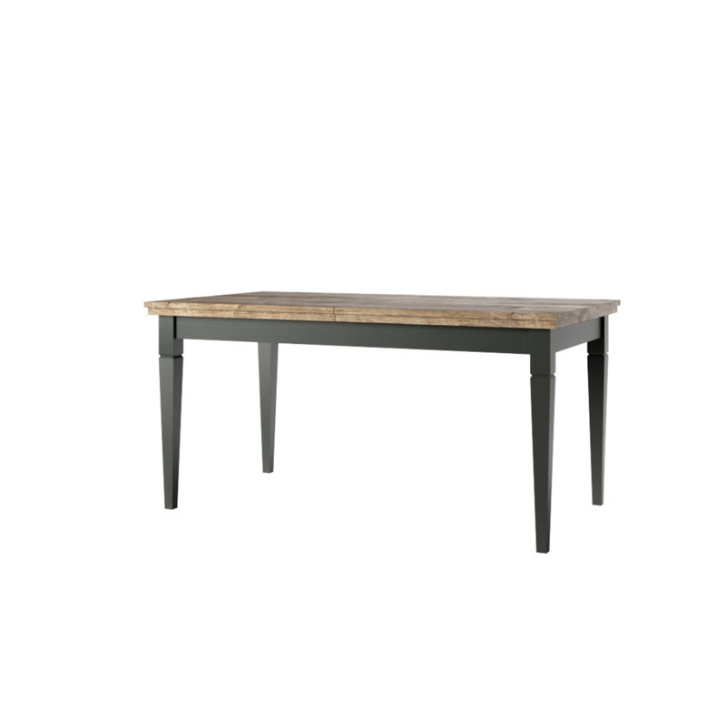 Widner Extendable Oak Dining Table, Black