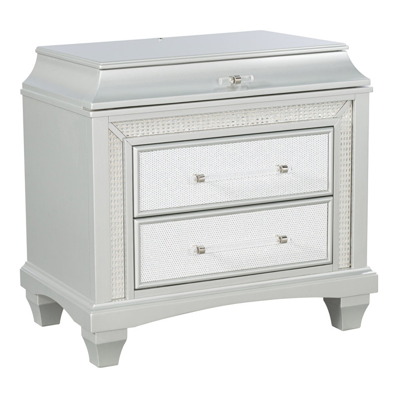 Anson 3-Drawer Nightstand With Led Light