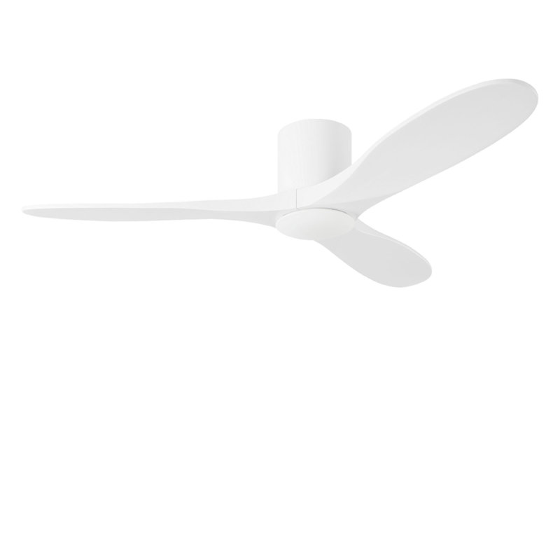 Maverick Smart Hugger LED Ceiling Fan, Matte White, Matte White, 52" Wide