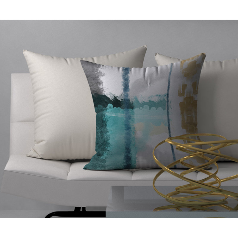 Coussin décoratif carré riche et infaillible, 18 po x 18 po