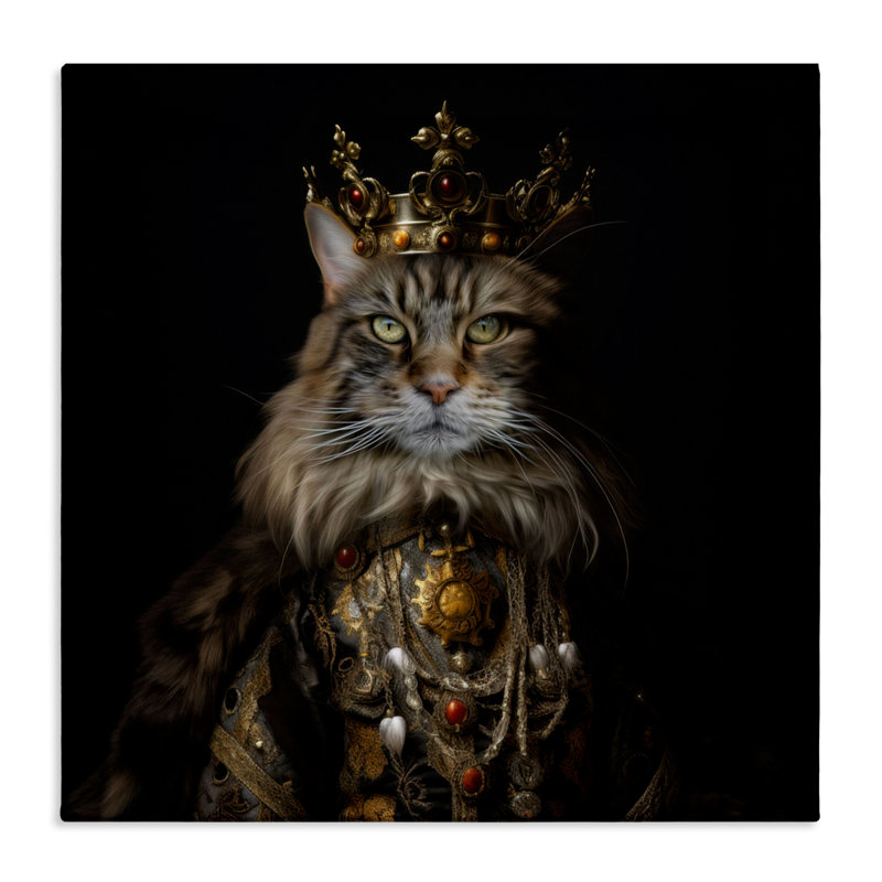 Toile Purrfectly Proper Cat, design par Kelley Parker, H 24 po x l 24 po