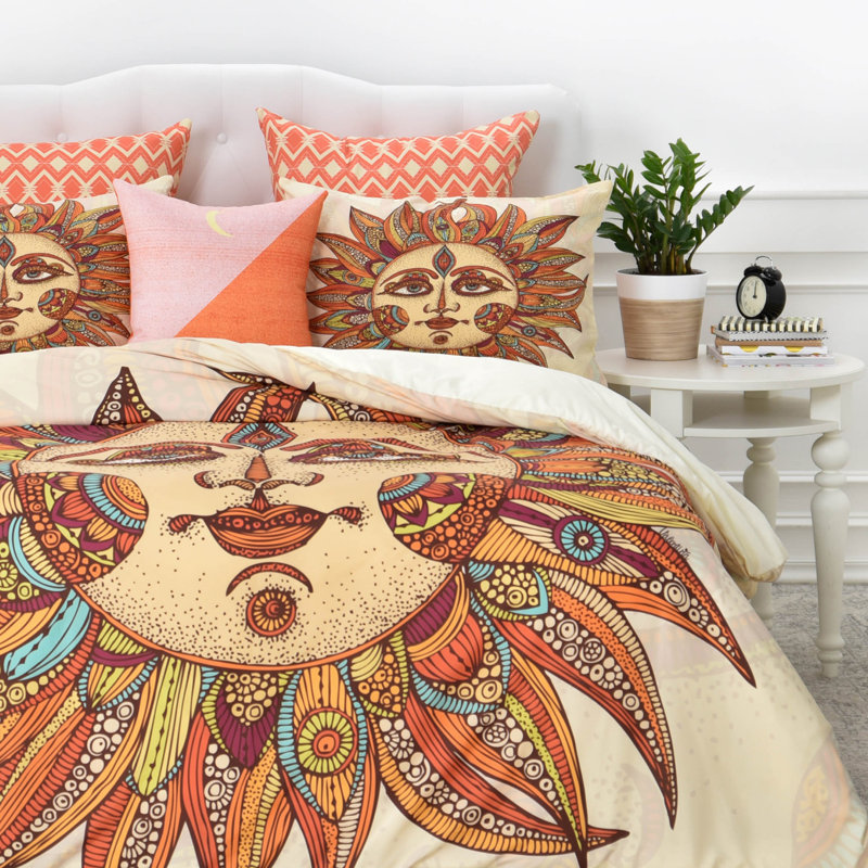 Valentina Ramos Polyester Geometric Shapes Duvet Cover, King Duvet Cover + 2 King Shams