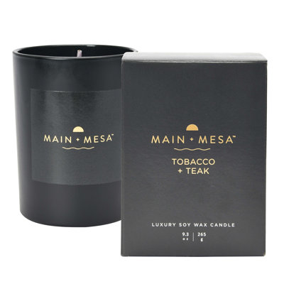 Bougie en verre noir mat et main Main & Mesa