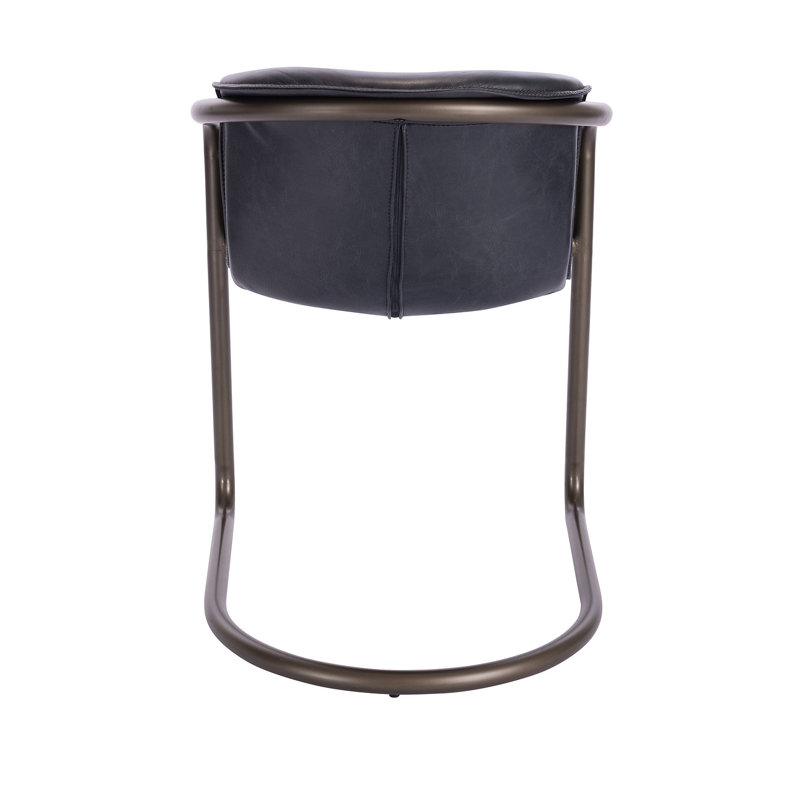 Chaise en porte-à-faux en polyuréthane Catalina, Gris foncé